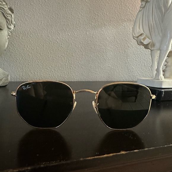 Ray Bans-Hexagonal Flat lens with leather case - Picture 2 of 4